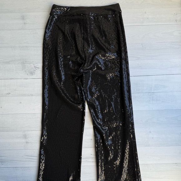 House of Harlow 1960 Black Straight Leg Shiny Pants XS - Picture 8 of 8